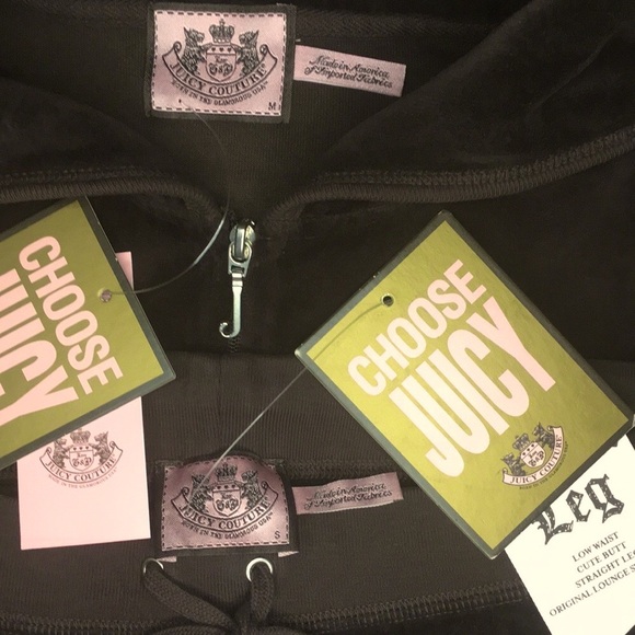 ASO NWT Y2K✨ Vintage Juicy Couture Velour Set Chestnut Medium Jacket Small Pant! - Picture 6 of 10